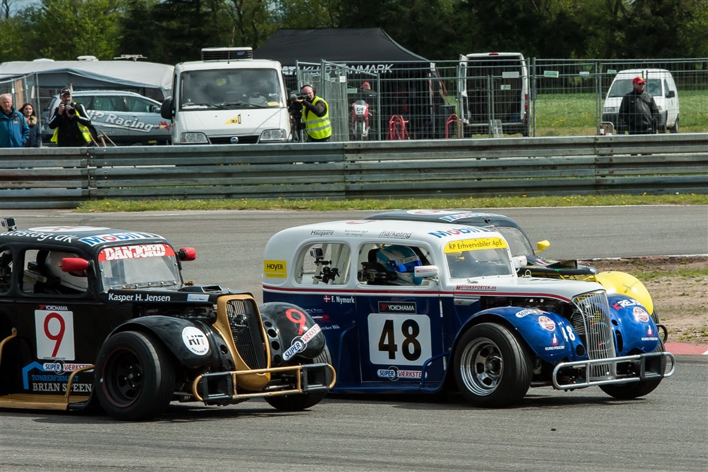 Kasper H. Jensen og Frederik Nymark er blandt favoritterne i OK Mobil 1 Legend Cuppens løb ved Classic Race Aarhus
(Foto: Jørn Bonde)